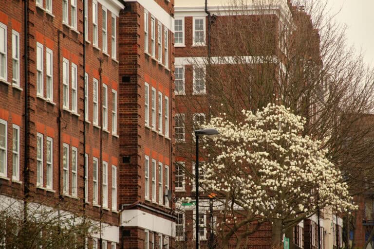 Huge British apartment buildings