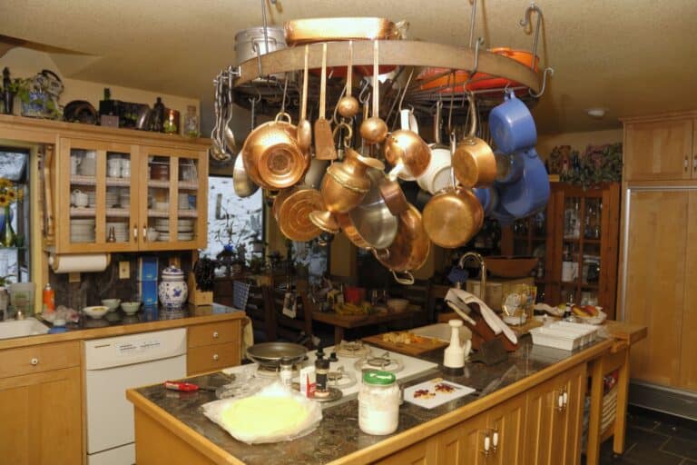 A kitchen with tons of stuff to pack