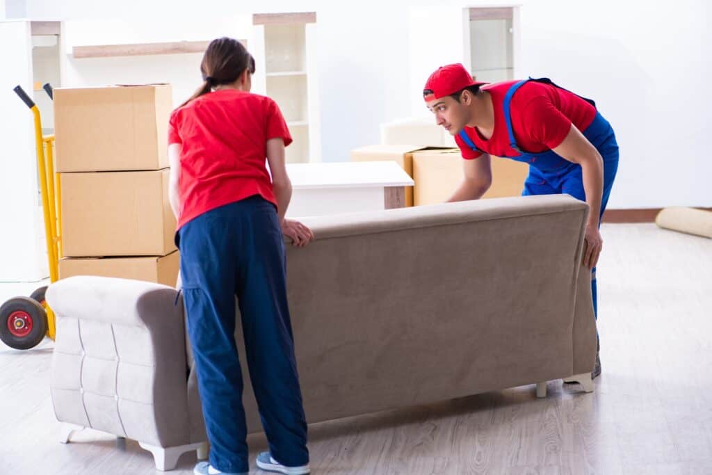 Professional movers doing relocation in the concept of man and van in Wimbledon.
