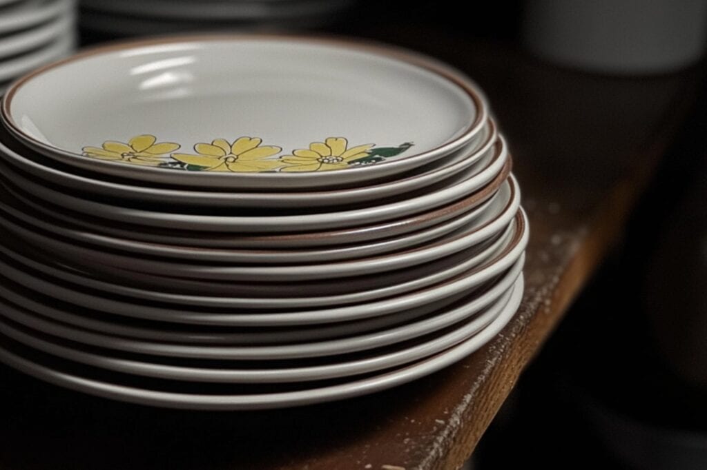 Stack of plates - items requiring special handling